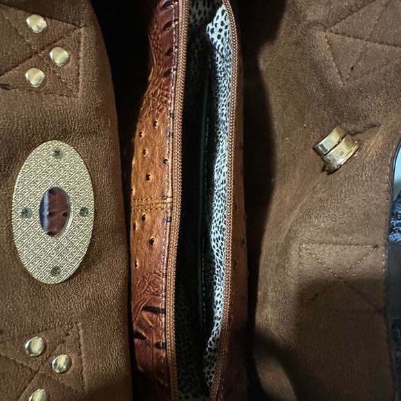 Elegant Brown Genuine Leather 3 pc Bag Set - Picture 8 of 12